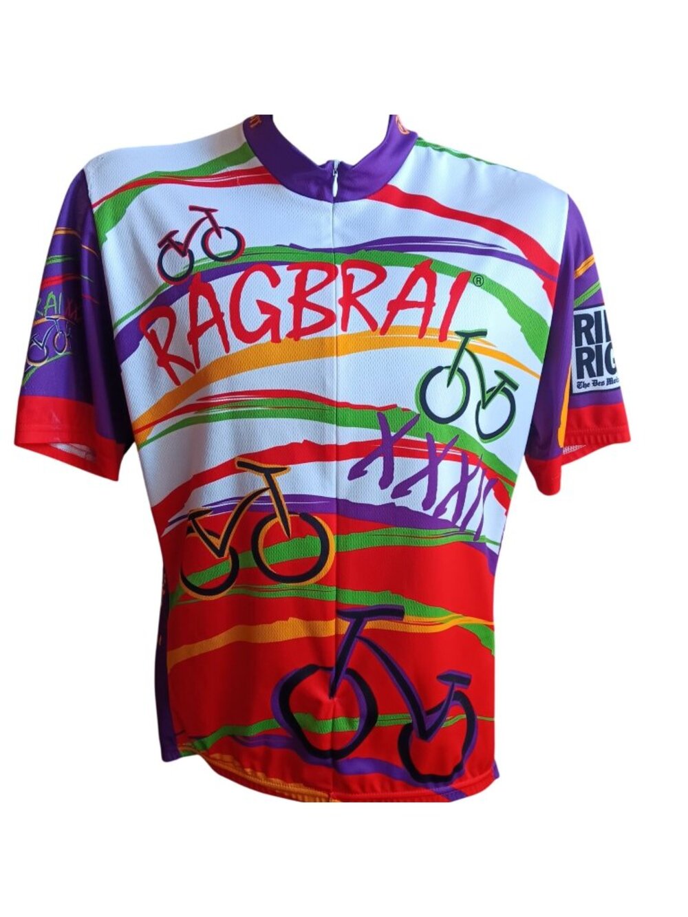 XL Vintage RAGBRAI IOWA XXXII 2004 Cycling Jersey Shirt Mens Iowa Bike Ride